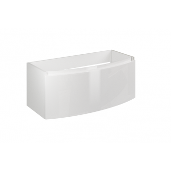 Mobile bagno sospeso 100 cm Venere in legno Bianco Lucido con Lavabo in ceramica