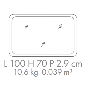 Mobile bagno sospeso 100 cm Venere in legno Rovere Oro con Lavabo in ceramica