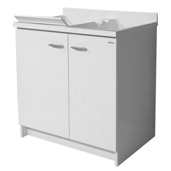 Lavatoio a doppia anta 80x60 cm con vasca termoplastica Montegrappa serie Marella