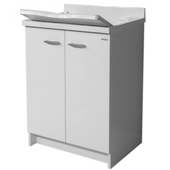 Waschraumschrank 80x60 cm mit doppelter thermoplastischer Badewanne Montegrappa Marella