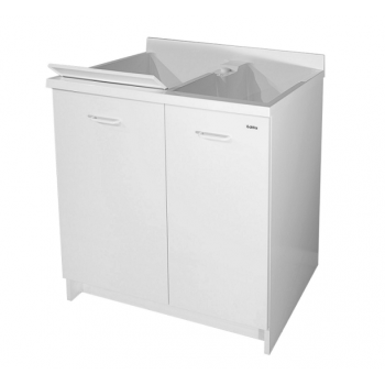 Waschraumschrank Montegrappa 80x60 cm mit doppelter thermoplastischer Badewanne Marella