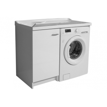 Waschraumschrank 80x60 cm mit doppelter thermoplastischer Badewanne und zwei Türen Giunone