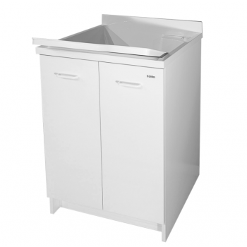 Mobile Lavatoio 60x60 cm con vasca termoplastica e due ante serie Giove