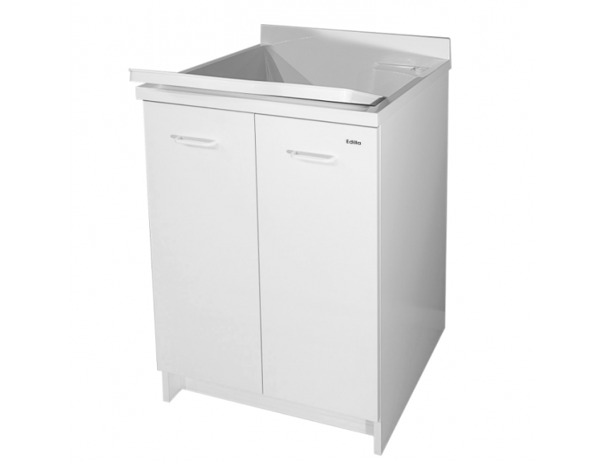 Mobile Lavatoio 60x60 cm con vasca termoplastica e due ante serie Giove