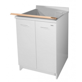 Mobile Lavatoio 60x60 cm con doppia anta e vasca termoplastica serie Giove