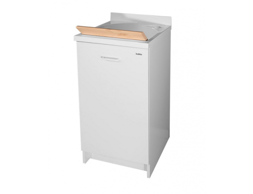 Mobile Lavatoio 45x50 cm con cerniere a destra e vasca in termoplastico serie Giove