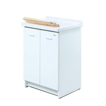 Waschraumschrank 60x50 cm mit Doppeltür und doppelter thermoplastischer Badewanne Giove