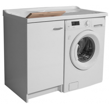 Waschraumschrank 80x60 cm mit doppelter thermoplastischer Badewanne und zwei Türen Giunone