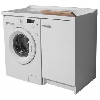 Waschraumschrank 80x60 cm mit doppelter thermoplastischer Badewanne und zwei Türen Giunone