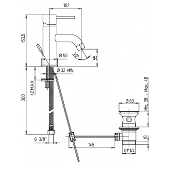 Miscelatore Lavabo Sky cromato