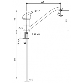 Miscelatore lavello Cucina Kos