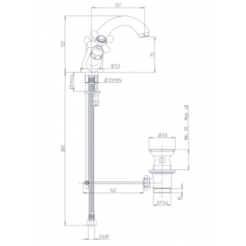 Miscelatore Lavabo Sky cromato