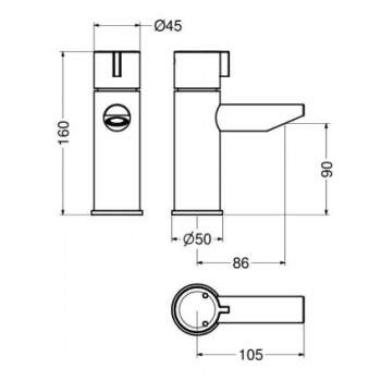 Idral Miscelatore Termostatico Temporizzato per Lavabo 908.12