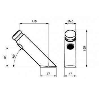 Idral Miscelatore Temporizzato per Lavabo con comando a pulsante 845.12