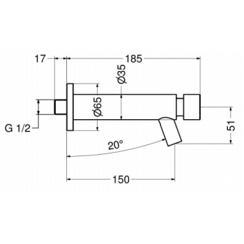 Idral Wand-Selbstschlußarmatur Minimal 800.00