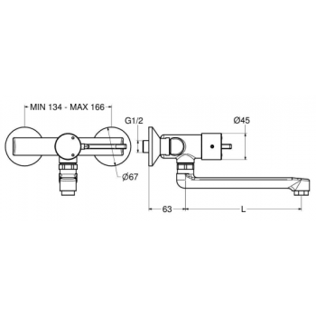 Idral Miscelatore Termostatico Progressivo per Lavabo con leva clinica 900.35