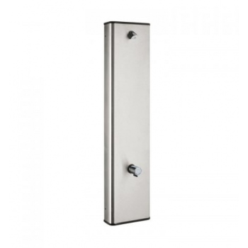 Idral Pannello doccia a parete in acciaio inox con miscelatore temporizzato e comando a pulsante 09212