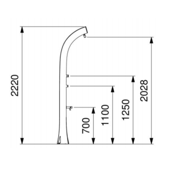 Idral Thermostatbatterie mit progressivem Mischverhalten für Dusche mit Langhebel 900.32
