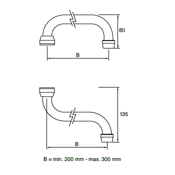 Idral bocca di erogazione girevole telescopica 09500SE