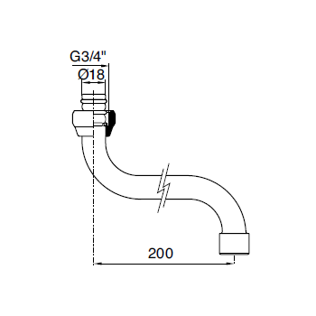 Idral Teleskop-Schwenkauslaufspender Ø 18 mm 09500SE