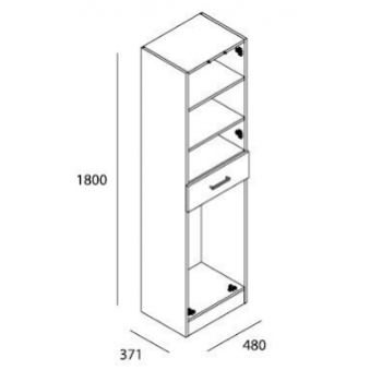 MOBILE BAGNO A COLONNA 480 MM CALEDONIA LAUNDRY