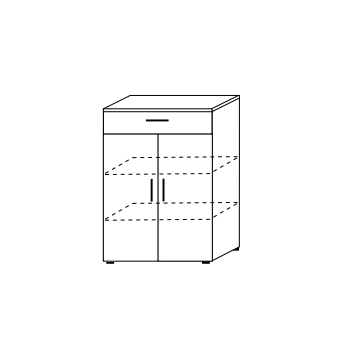 Mobile 80x38xh98 in legno Olmo