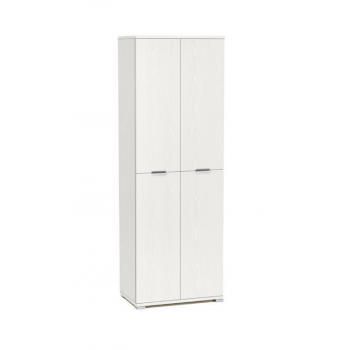 Armadio 178 cm Bianco frassinato con quattro ante