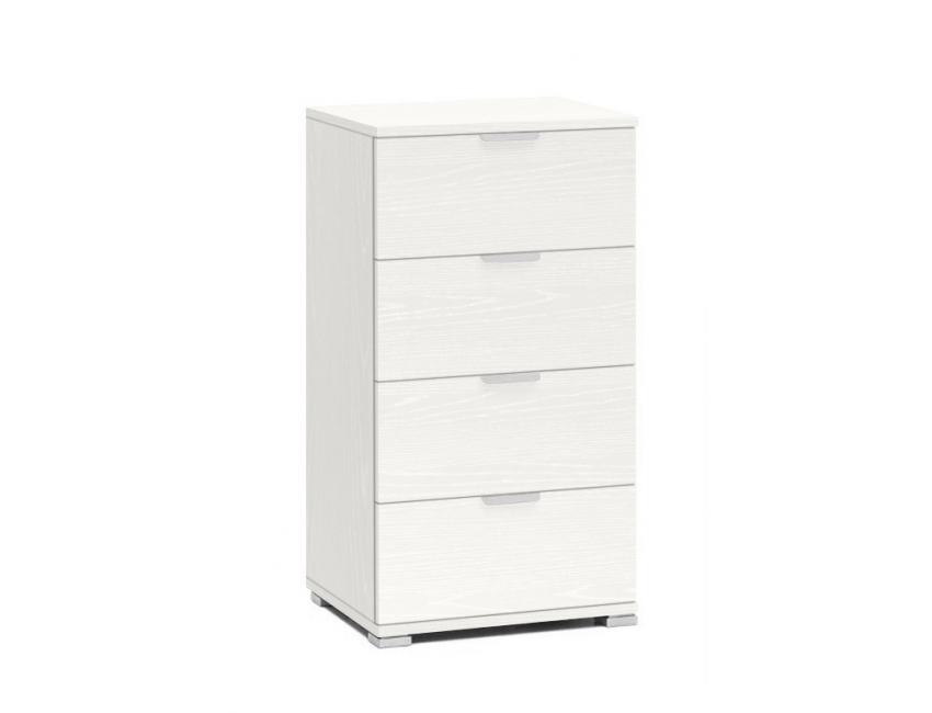 Cassettiera 82 cm in legno Bianco frassinato