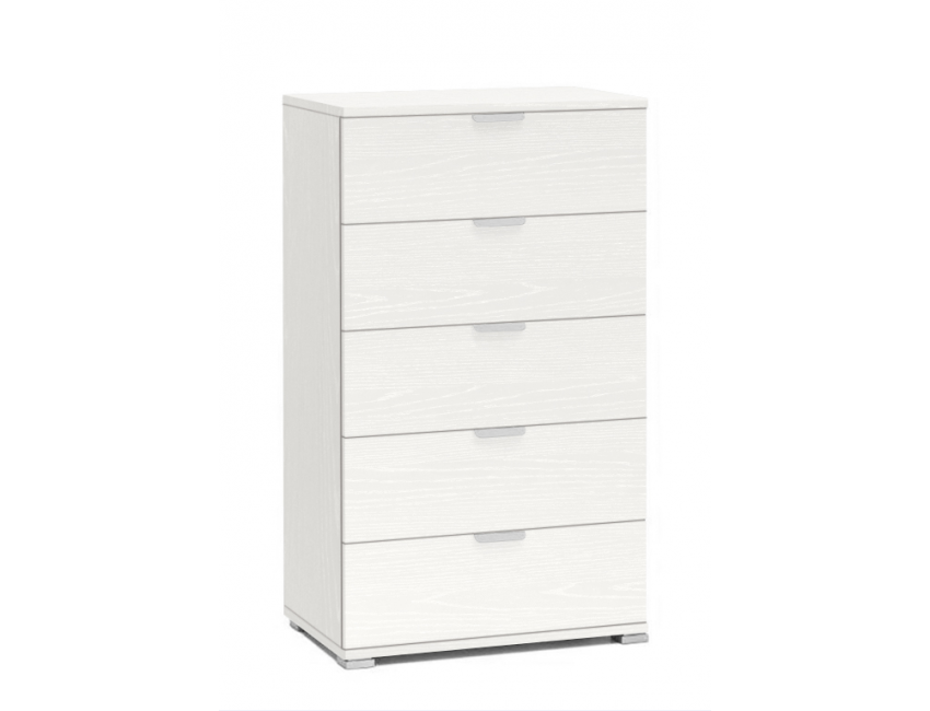 Cassettiera 60x38xh101 cm in legno Bianco frassinato