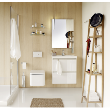 Mobile bagno sospeso 60 cm Bianco Satinato con Lavabo