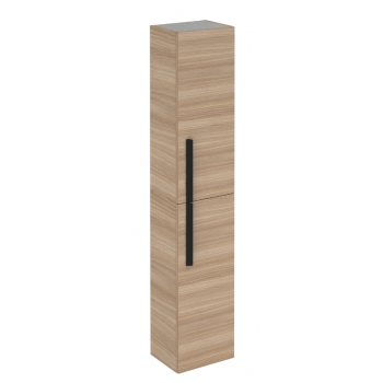 Mobile bagno sospeso 80 cm in legno Noce Sabbiato con Lavabo in ceramica