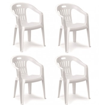 Set 4 sedie monoblocco in...