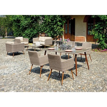 DINING SET SALAMANCA POLTRONE-TAVOLO-CUSCINI