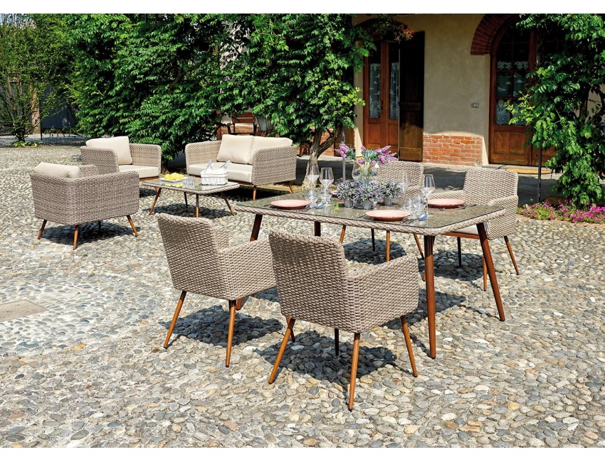 DINING SET SALAMANCA POLTRONE-TAVOLO-CUSCINI