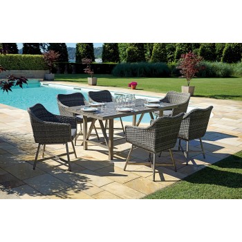 DINING SET TOLEDO POLTRONE-TAVOLO-CUSCINI