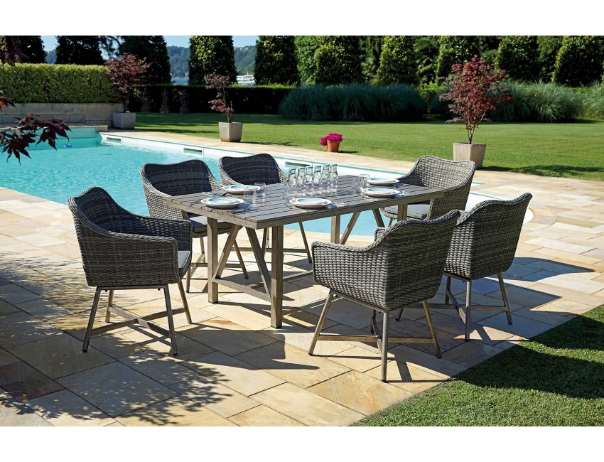 DINING SET TOLEDO POLTRONE-TAVOLO-CUSCINI