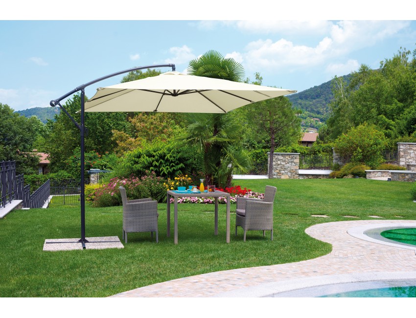 OMBRELLONE QUADRATO 2,70 X 2,70 mt. ESTERNO GIARDINO