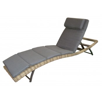 LETTINO TRINIDAD SCHIENALE RECLINABILE IMPILABILE ESTERNO GIARDINO