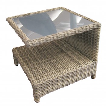 TAVOLINO TRINIDAD 49x49x43cm ESTERNO GIARDINO RATTAN