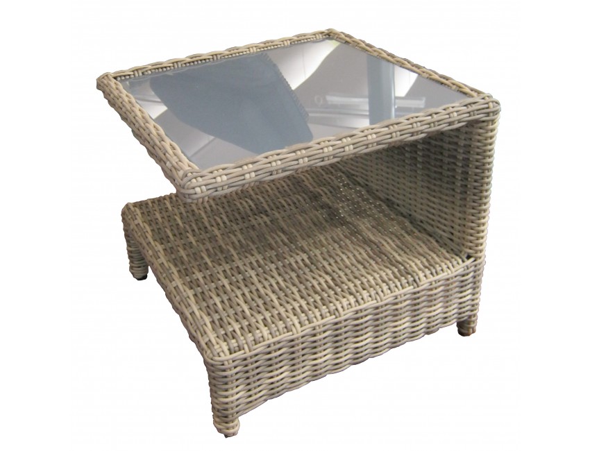 TAVOLINO TRINIDAD 49x49x43cm ESTERNO GIARDINO RATTAN