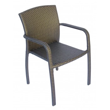 SEDIA REIMS CON BRACCIOLI ESTERNO GIARDINO RATTAN