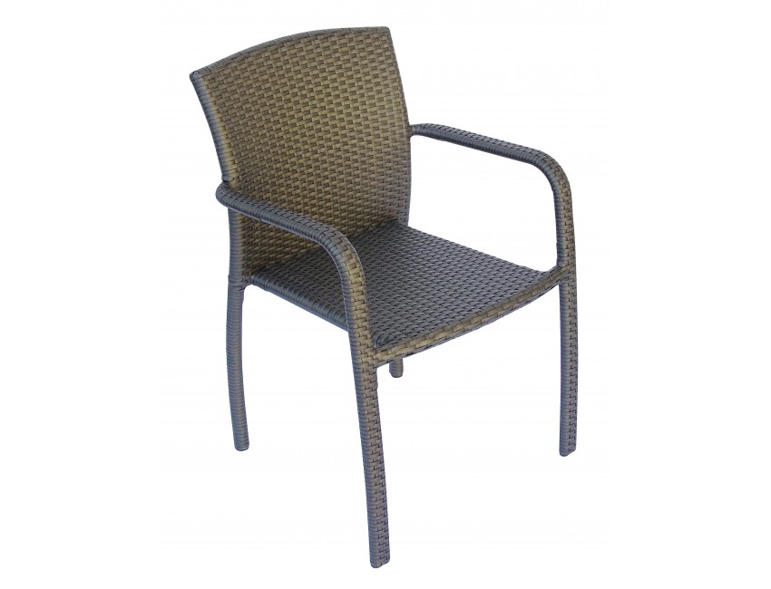 SEDIA REIMS CON BRACCIOLI ESTERNO GIARDINO RATTAN