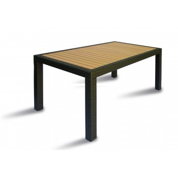 TAVOLO BORDEAUX 150X90 ESTERNO GIARDINO RATTAN