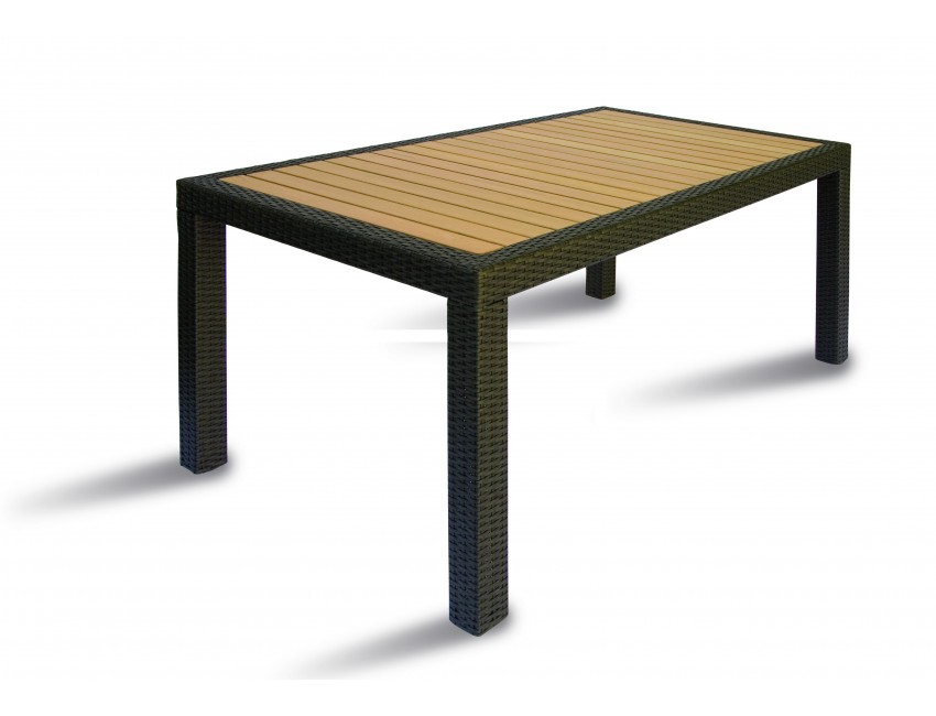 TAVOLO BORDEAUX 150X90 ESTERNO GIARDINO RATTAN