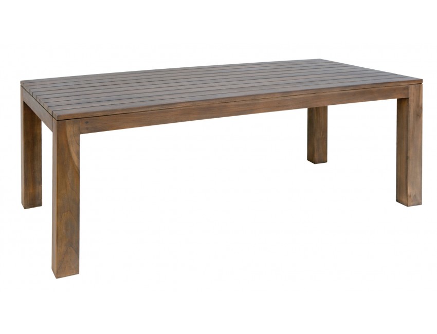 TAVOLO BALI 200X100CM ESTERNO GIARDINO LEGNO TEAK SCURO