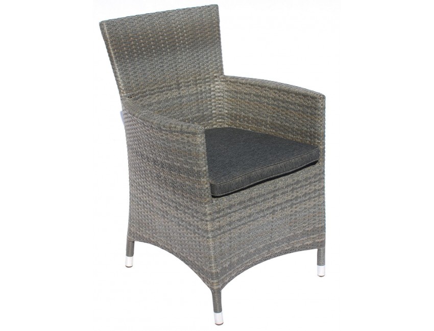 POLTRONA RAVENNA ESTERNO GIARDINO CON CUSCINO RATTAN