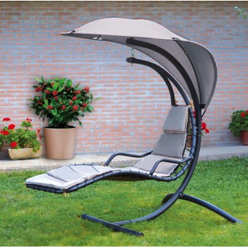 LETTINO FOGLIA CON SUPPORTO ESTERNO GIARDINO