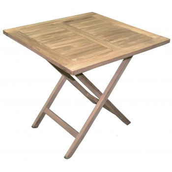 TAVOLO VULCANO QUADRATO 80X80 PIEGHEVOLE ESTERNO GIARDINO LEGNO TEAK