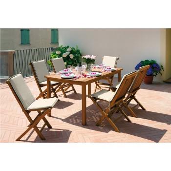 TAVOLO FILICUDI 150X90 ESTERNO GIARDINO LEGNO TEAK