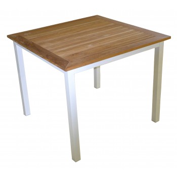 TAVOLO CALVI 90X90 ESTERNO GIARDINO ALLUMINIO-LEGNO TEAK
